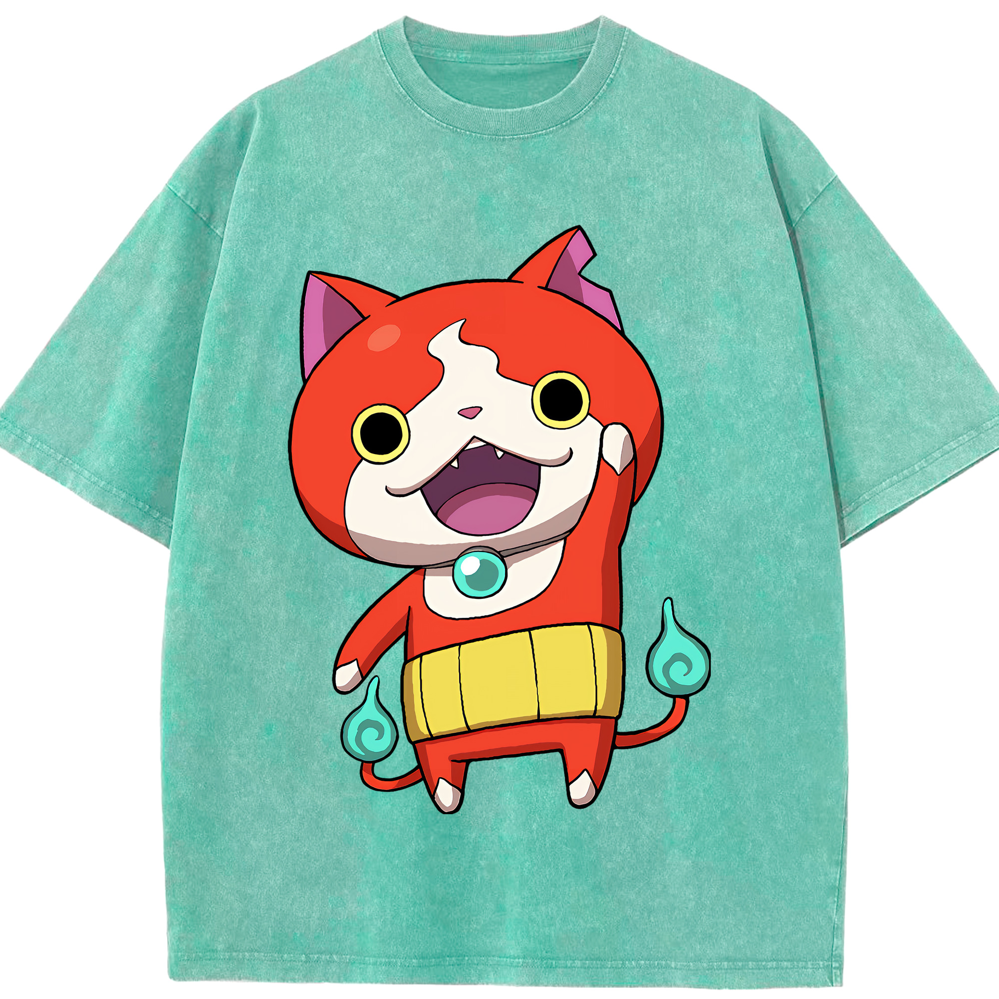 （画像用） 妖怪ウォッチ Yo-kai Watch 綿100% ヴィンテージ風 半袖Tシャツ（フロントプリント）